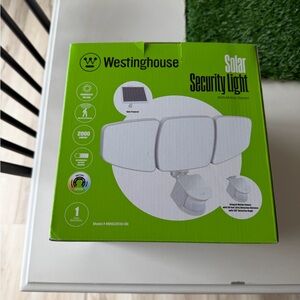 White Solar Security Light with Motion Sensor